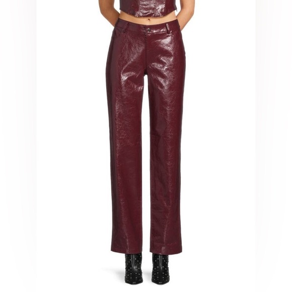 Faux leatherer pant and top set - Picture 3 of 10